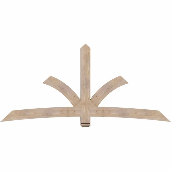Ekena Millwork Davenport Smooth Timber Gable Bracket, Douglas Fir, 96"W x 44"H x 3 1/2"D x 5 1/2"F, 11/12 Pitch GBW096X44X0406DAV00SDF - main